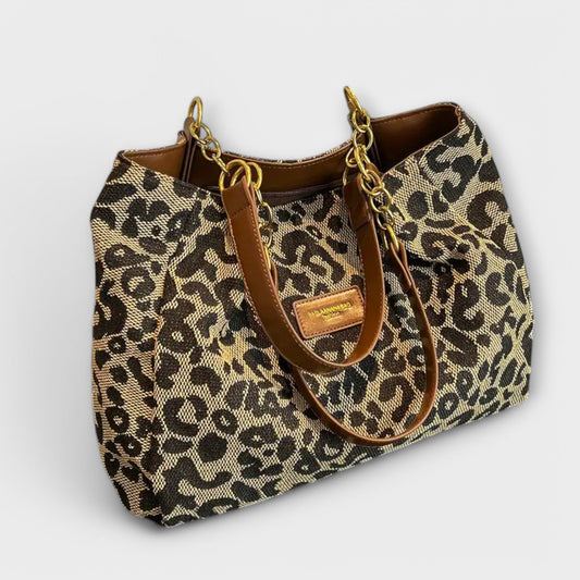 Olivia - Leopard Platno Tote torba