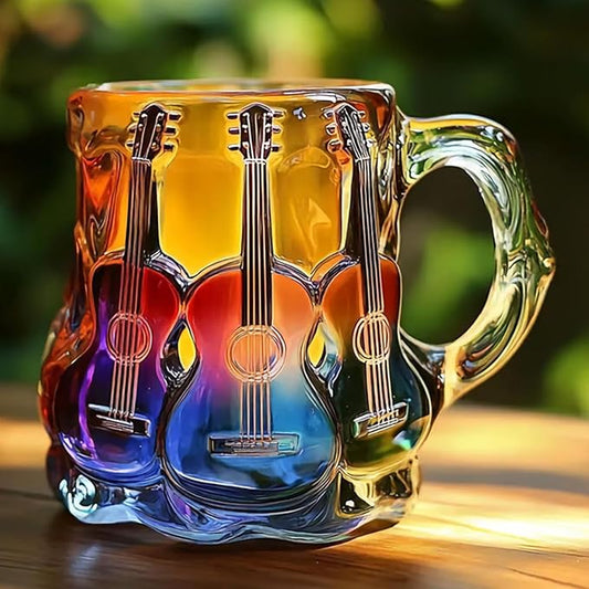 Ručno izrađena šalica s 3D gitarskom umjetninom