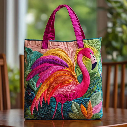 Ručno izrađena torba s flamingom