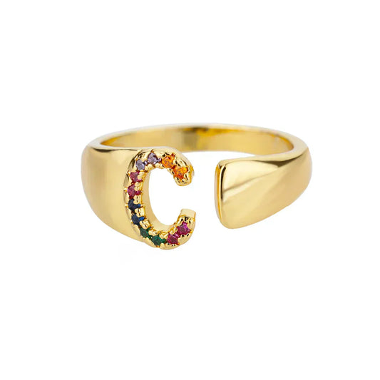 C Initial – zlatni prsten