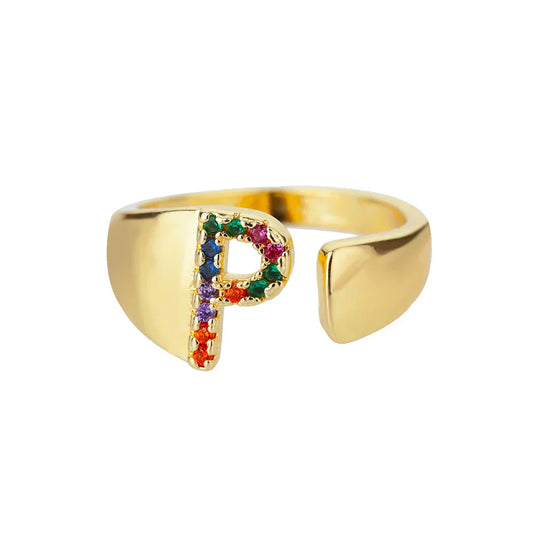 P Initial – zlatni prsten