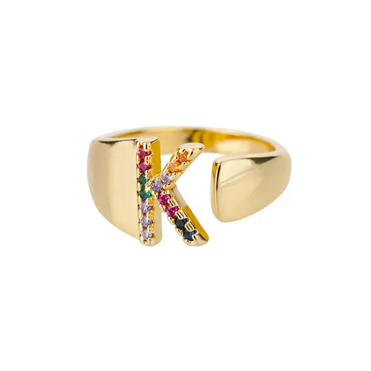 K Initial – zlatni prsten