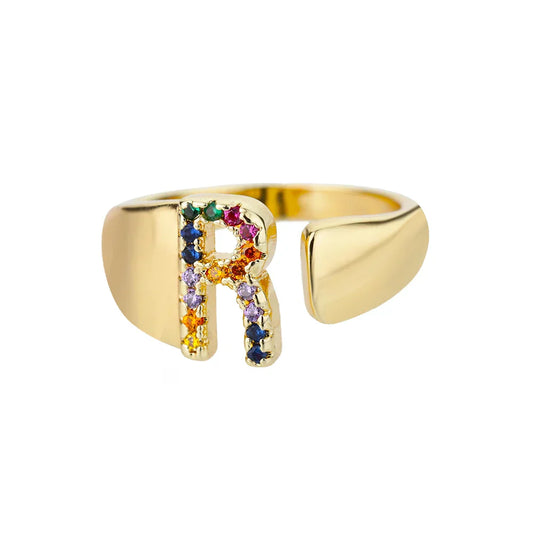 R Initial – zlatni prsten